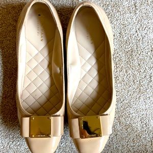 Ballet flats, nude patent leather, Cole Haan
